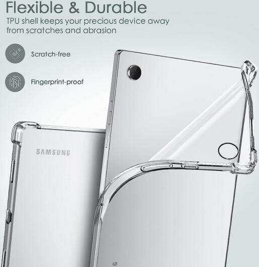 Samsung Galaxy Tab A8 Hoes Schokbestendige TPU Back Cover Transparant afbeelding 5