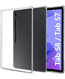Samsung Galaxy Tab S7 / S8 Hoes Schokbestendig TPU Transparant