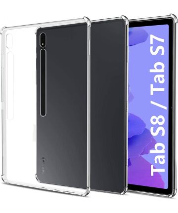 Samsung Galaxy Tab S7 / S8 Hoes Schokbestendig TPU Transparant Hoesjes