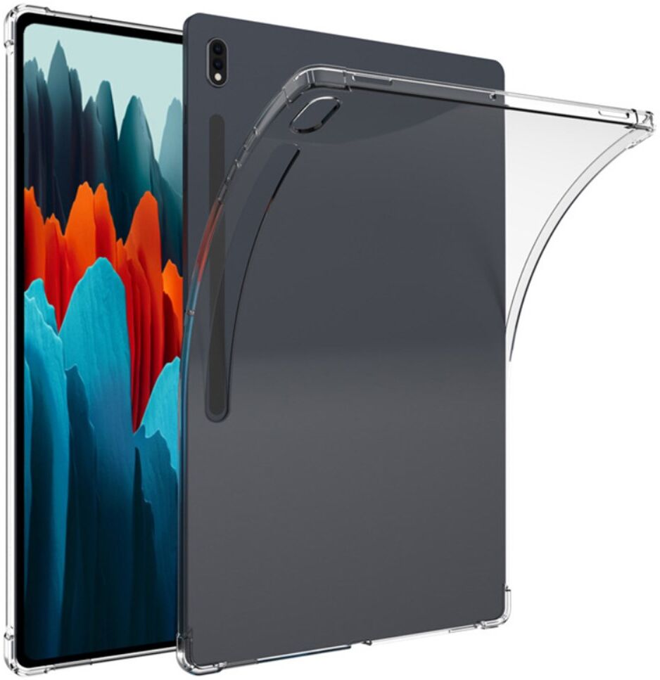 Samsung Galaxy Tab S8 Ultra Hoes Schokbestendig TPU Transparant afbeelding 2