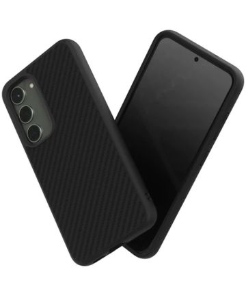 RhinoShield SolidSuit Samsung Galaxy S23 Hoesje Carbon Fiber Zwart Hoesjes