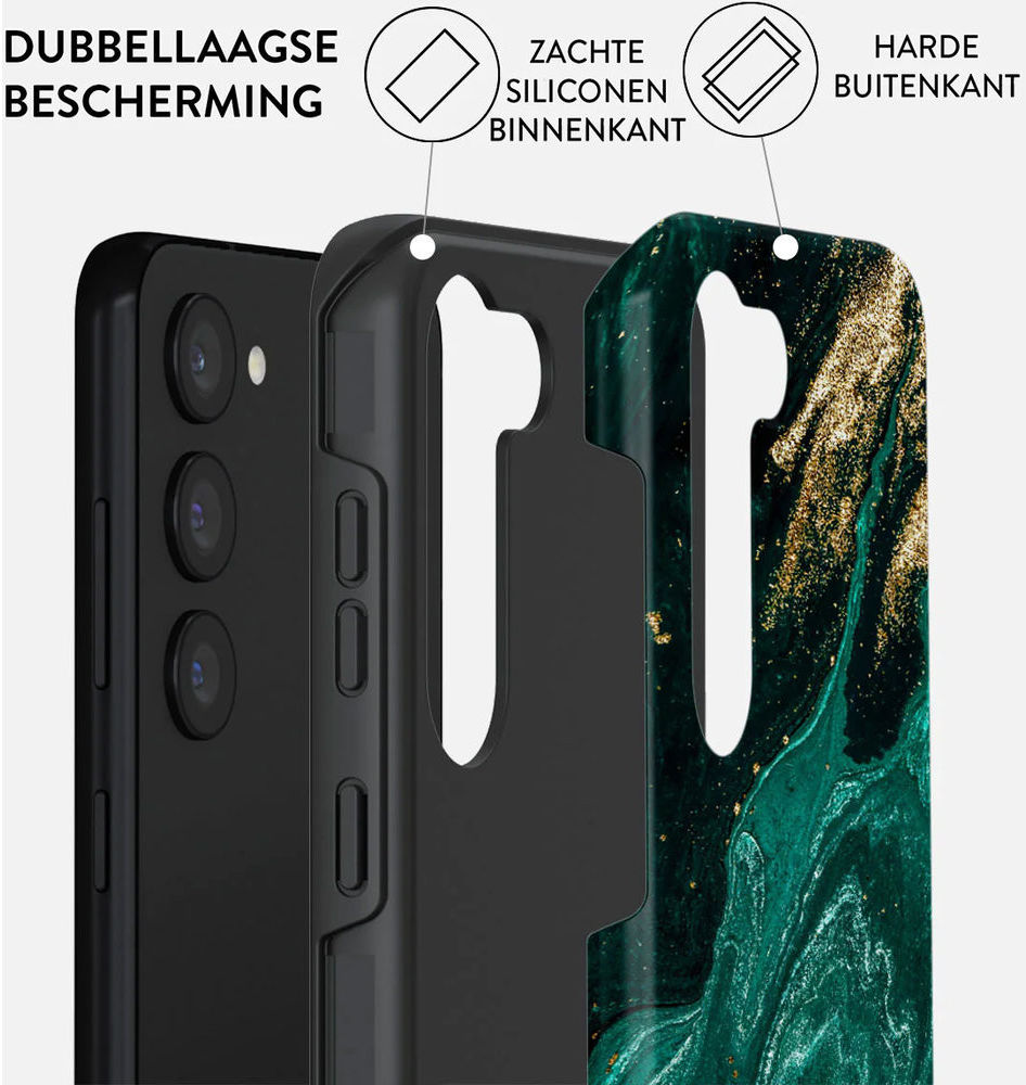 Burga Tough Case Samsung Galaxy S23 Hoesje Emerald Pool Print afbeelding 2