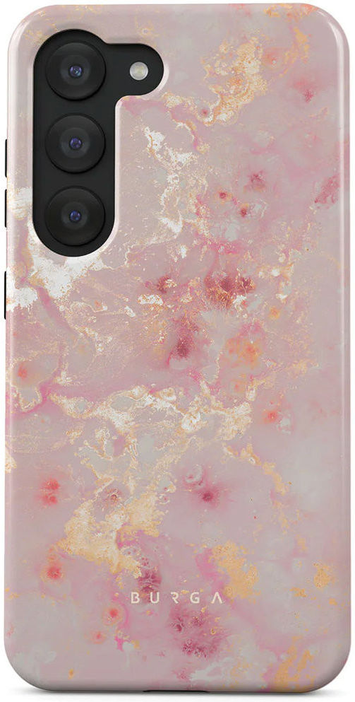 Burga Tough Case Samsung Galaxy S23 Hoesje Golden Coral Print afbeelding 1