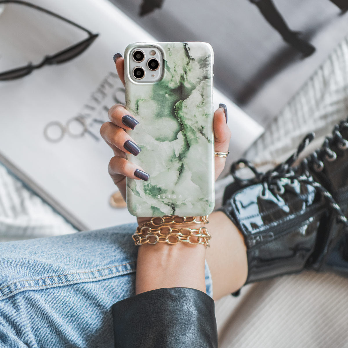 Burga Tough Case Samsung Galaxy S23 Hoesje Pistachio Cheesecake Print afbeelding 8