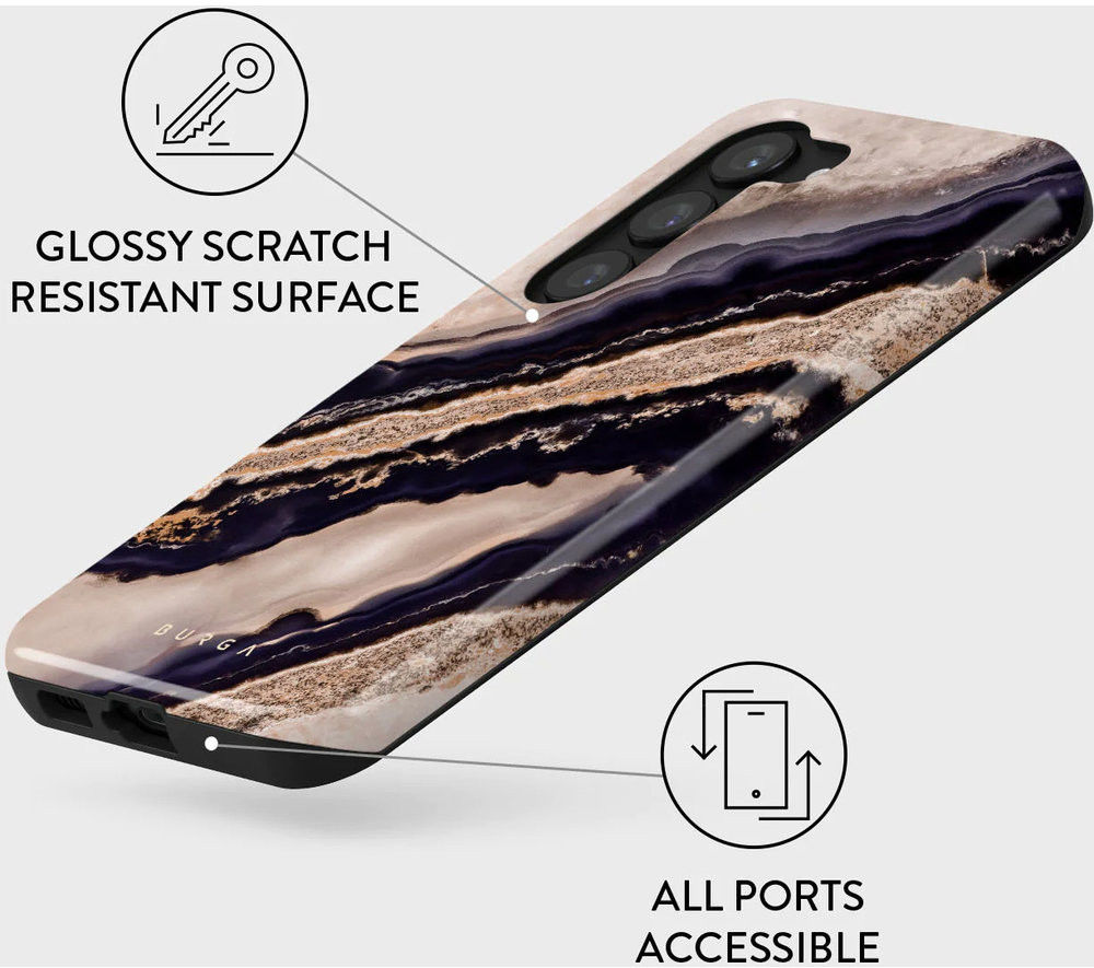 Burga Tough Case Samsung Galaxy S23 Hoesje Royal Blue Print afbeelding 4