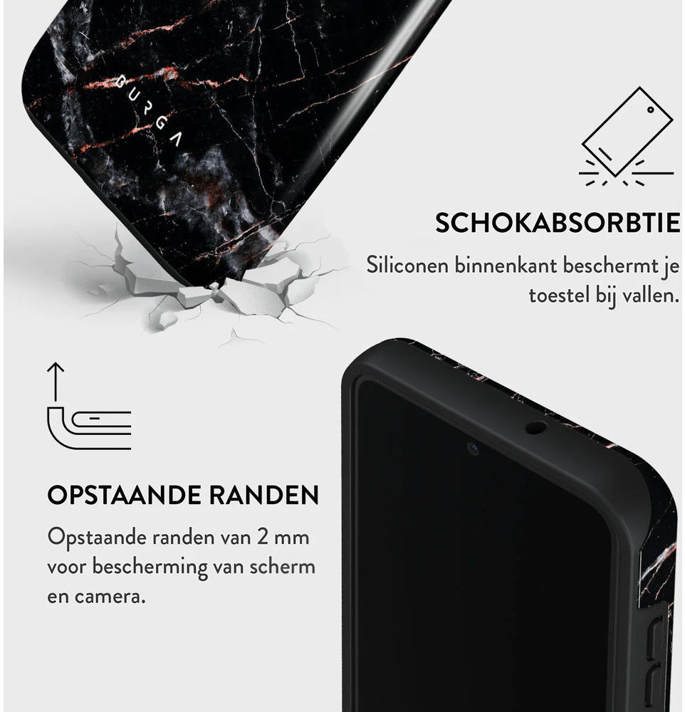 Burga Tough Case Samsung Galaxy S23 Plus Hoesje Rose Gold Marble afbeelding 5