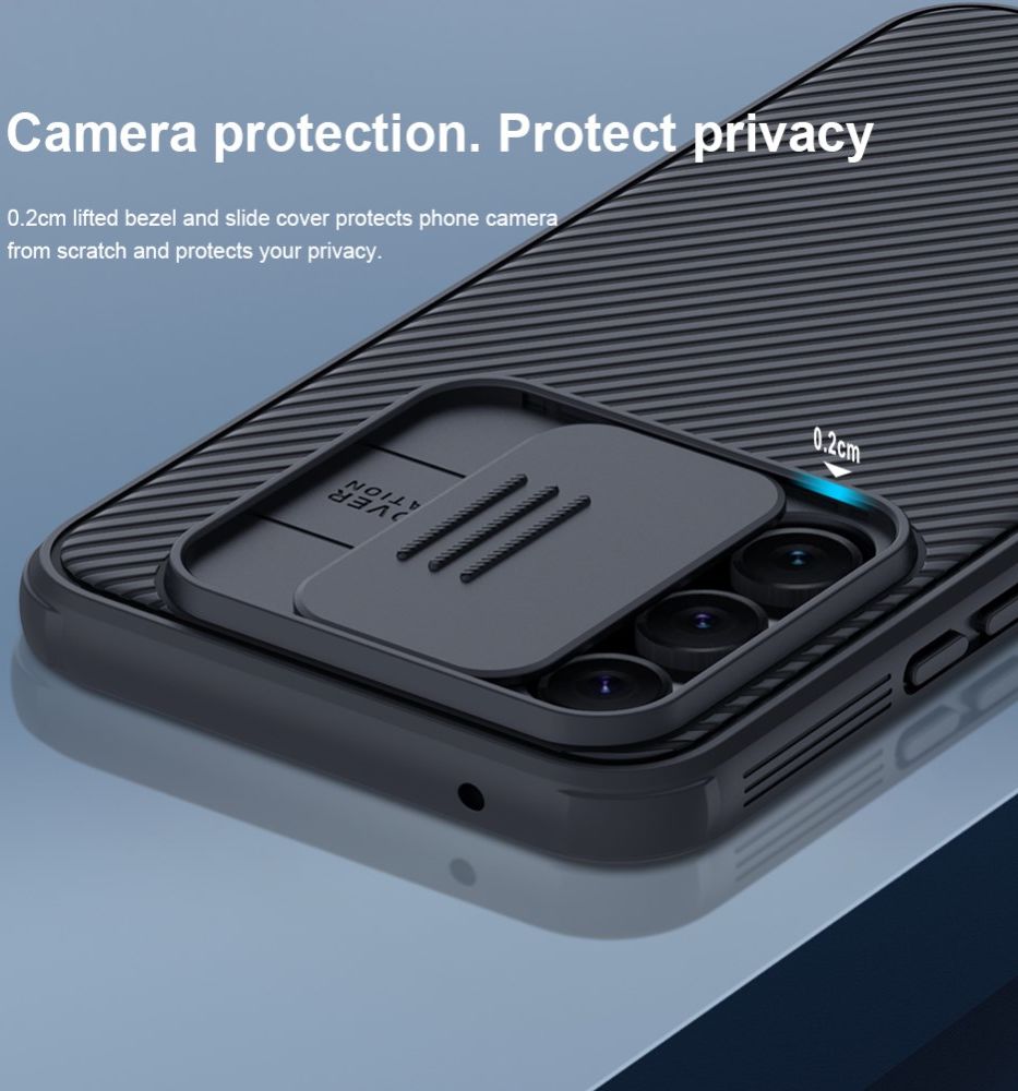 Nillkin CamShield Samsung Galaxy A54 Hoesje met Camera Slider Blauw afbeelding 4