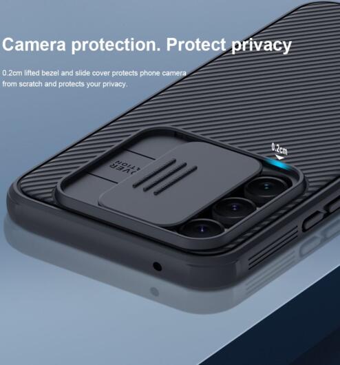 Nillkin CamShield Samsung Galaxy A54 Hoesje met Camera Slider Blauw afbeelding 4