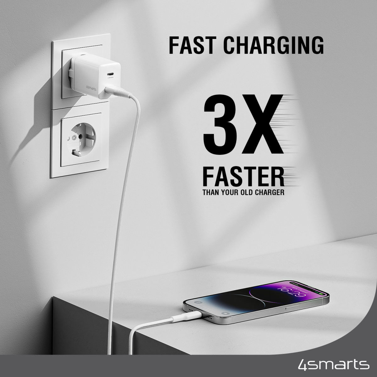 4smarts USB/USB-C Snellader 30W Power Delivery en Quick Charge Wit afbeelding 3