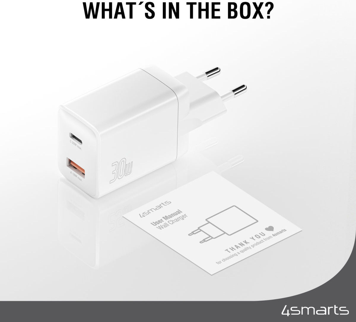 4smarts USB/USB-C Snellader 30W Power Delivery en Quick Charge Wit afbeelding 8