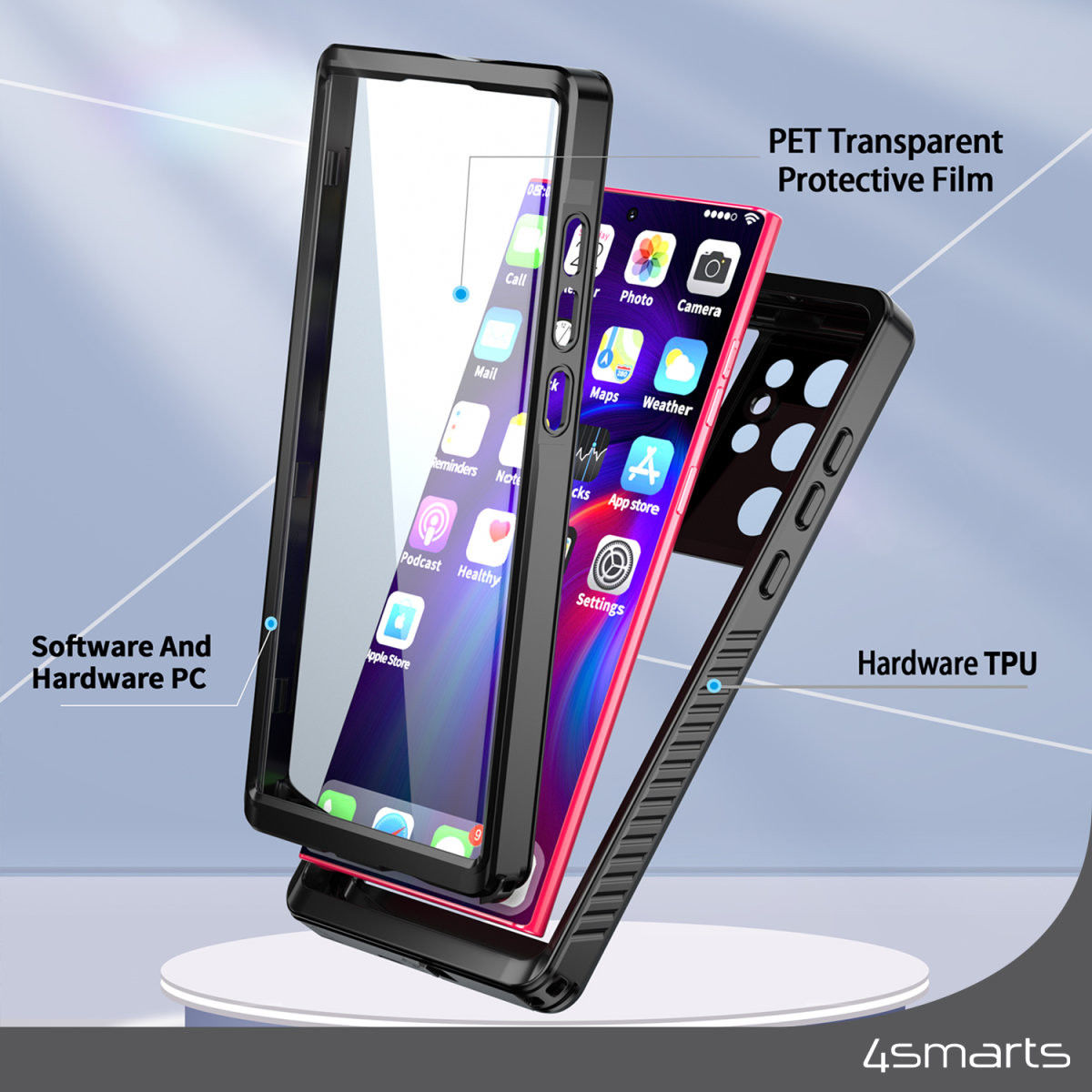 4smarts Active Pro STARK Samsung S23 Ultra Hoesje Waterdicht Zwart afbeelding 9
