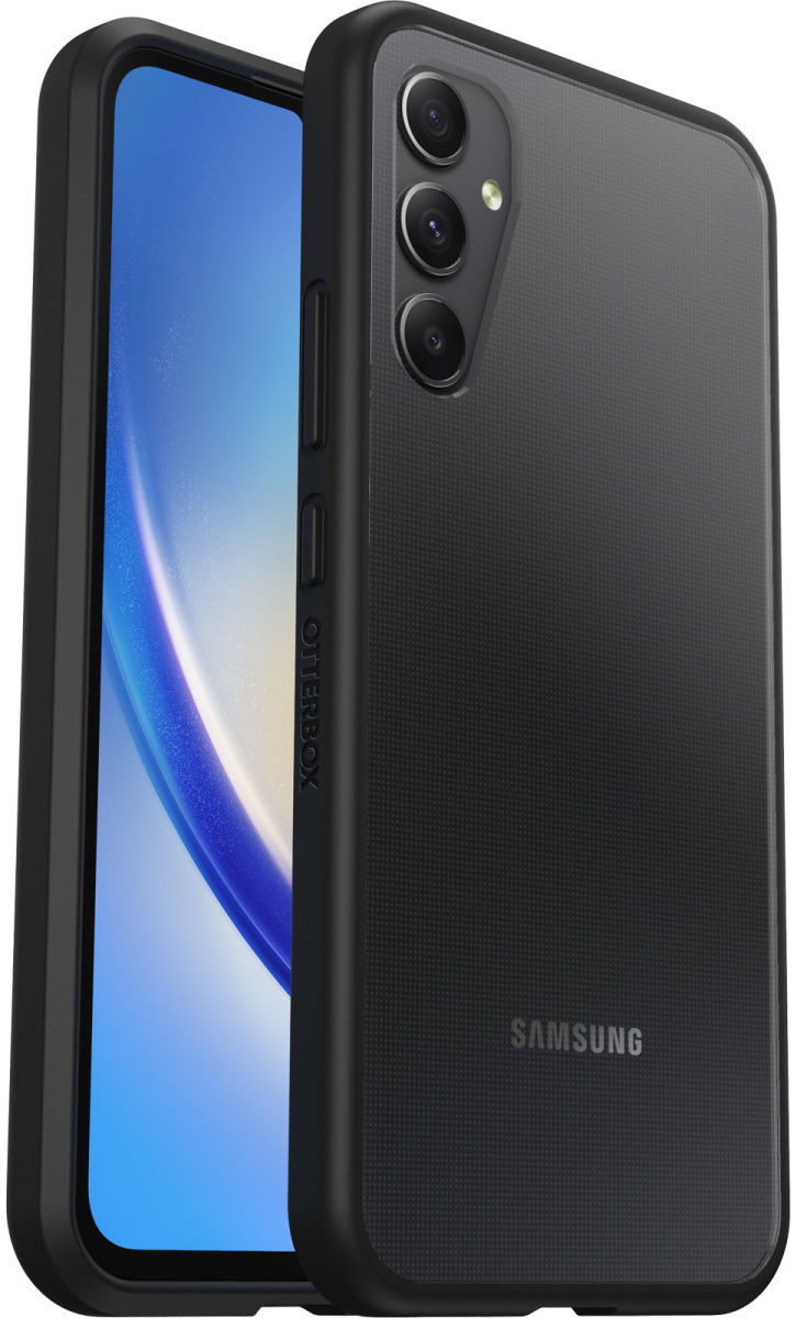 OtterBox React Samsung Galaxy A34 Hoesje Back Cover Transparant Zwart afbeelding 1