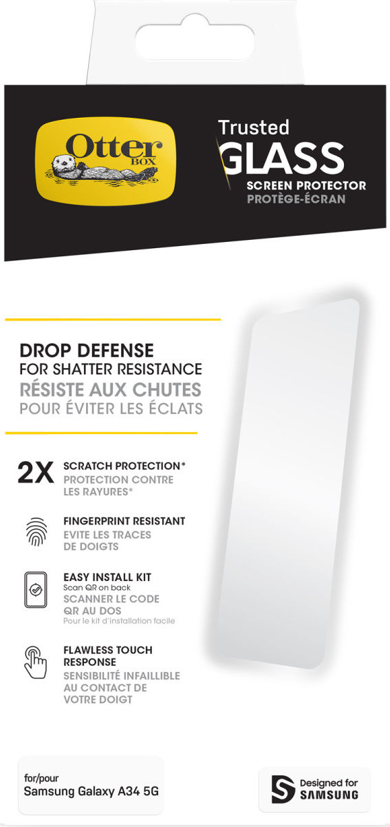 OtterBox Trusted Glass Samsung Galaxy A34 Screen Protector afbeelding 4