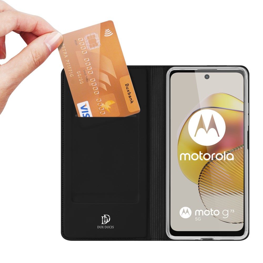Dux Ducis Skin Pro Motorola Moto G73 Hoesje Portemonnee Zwart afbeelding 2