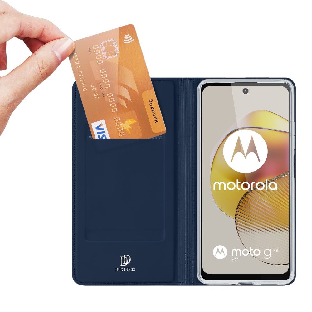 Dux Ducis Skin Pro Motorola Moto G73 Hoesje Portemonnee Blauw afbeelding 2