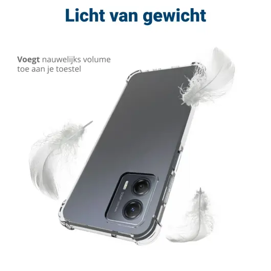 Motorola Moto G53 Hoesje Schokbestendig en Dun TPU Transparant afbeelding 5