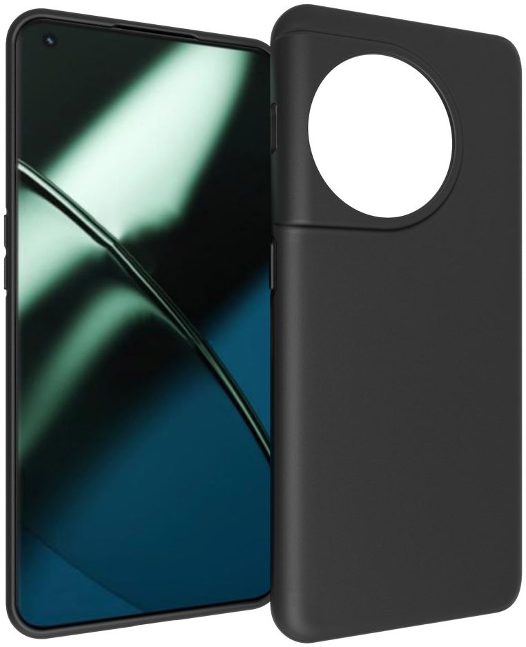 OnePlus 11 Hoesje Dun TPU Matte Back Cover Zwart afbeelding 1
