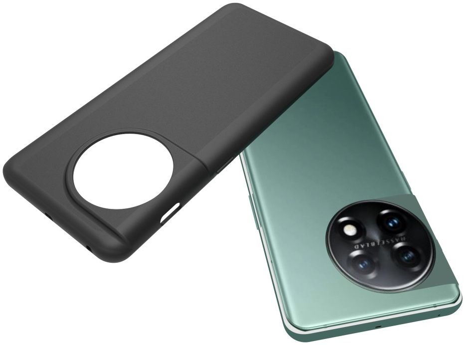 OnePlus 11 Hoesje Dun TPU Matte Back Cover Zwart afbeelding 4