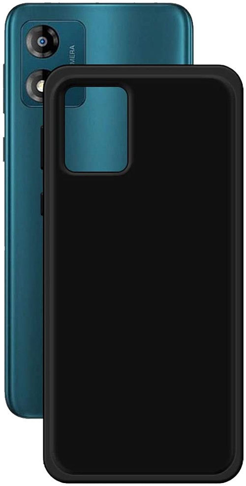 Motorola Moto E13 Hoesje Dun TPU Matte Back Cover Zwart afbeelding 1
