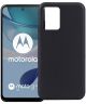Motorola Moto G53 Hoesje Dun TPU Matte Back Cover Zwart