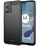 Motorola Moto G53 Hoesje Geborsteld TPU Flexibele Back Cover Zwart