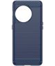 OnePlus 11 Hoesje Geborsteld TPU Flexibele Back Cover Blauw