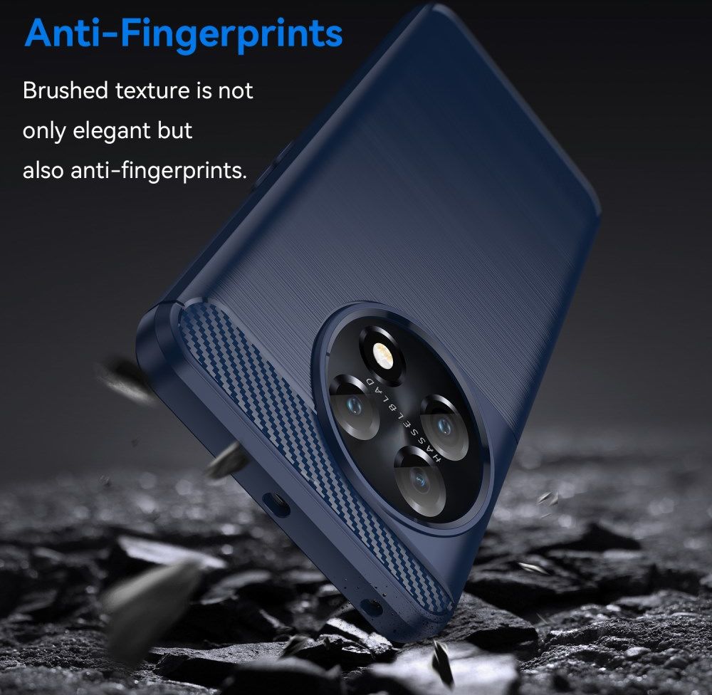 OnePlus 11 Hoesje Geborsteld TPU Flexibele Back Cover Blauw afbeelding 4