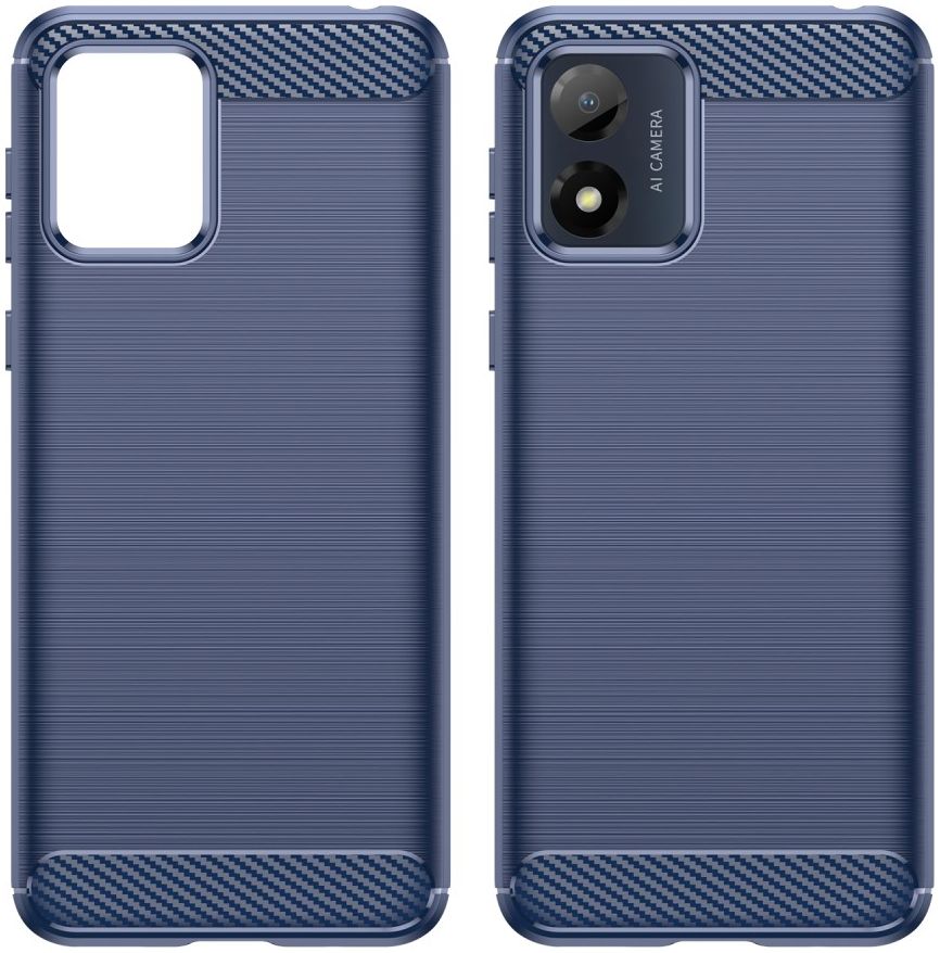 Motorola Moto E13 Hoesje Geborsteld TPU Flexibele Back Cover Blauw afbeelding 9