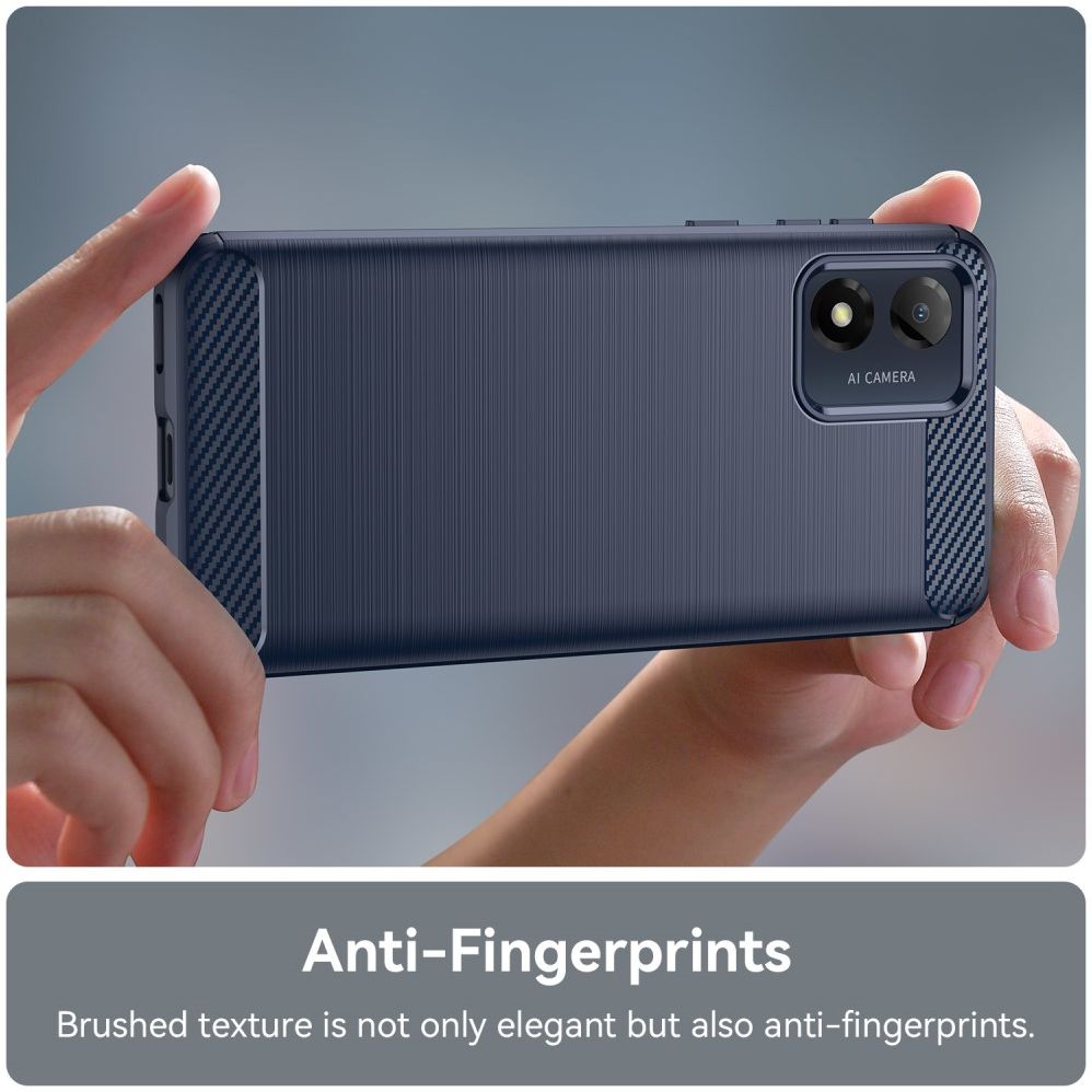 Motorola Moto E13 Hoesje Geborsteld TPU Flexibele Back Cover Blauw afbeelding 6