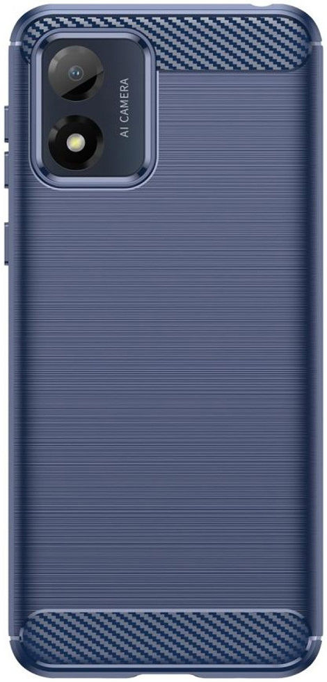 Motorola Moto E13 Hoesje Geborsteld TPU Flexibele Back Cover Blauw afbeelding 2