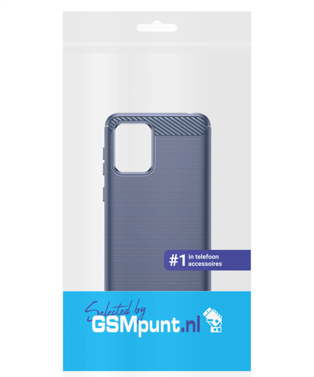 Motorola Moto E13 Hoesje Geborsteld TPU Flexibele Back Cover Blauw afbeelding 10