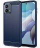 Motorola Moto G 5G (2023) Hoesje Geborsteld TPU Back Cover Blauw