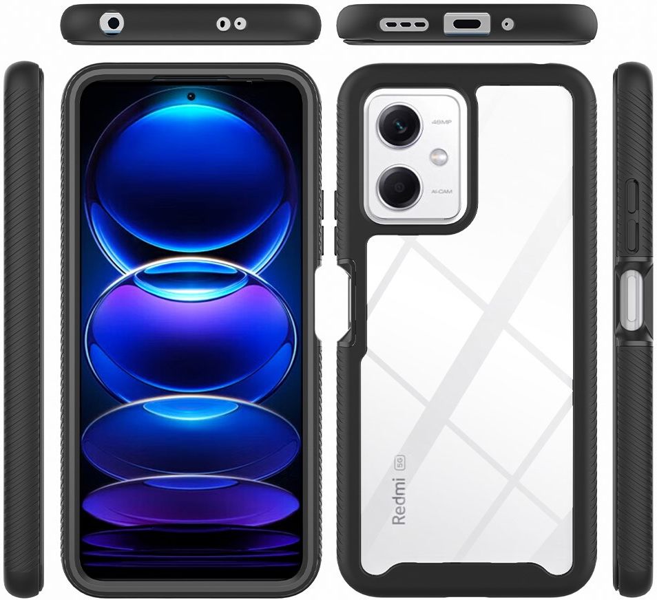 Xiaomi Redmi Note 12 5G / Poco X5 Hoesje Full Protect 360° Cover Zwart afbeelding 11