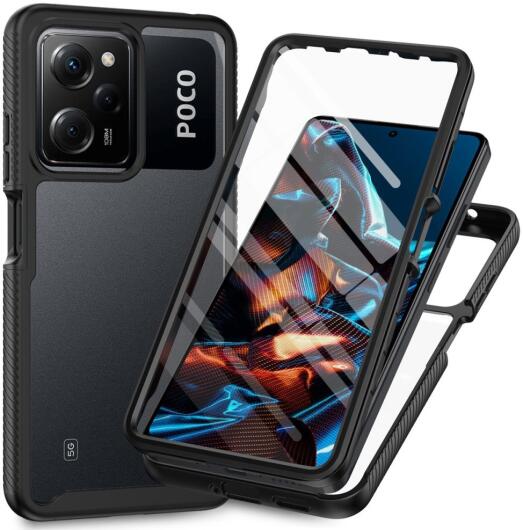Xiaomi Redmi Note 12 Pro 5G / Poco X5 Pro Hoesje Full Protect 360° Zwart afbeelding 1