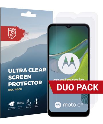 Rosso Motorola Moto E13 Screen Protector Ultra Clear Duo Pack Screen Protectors