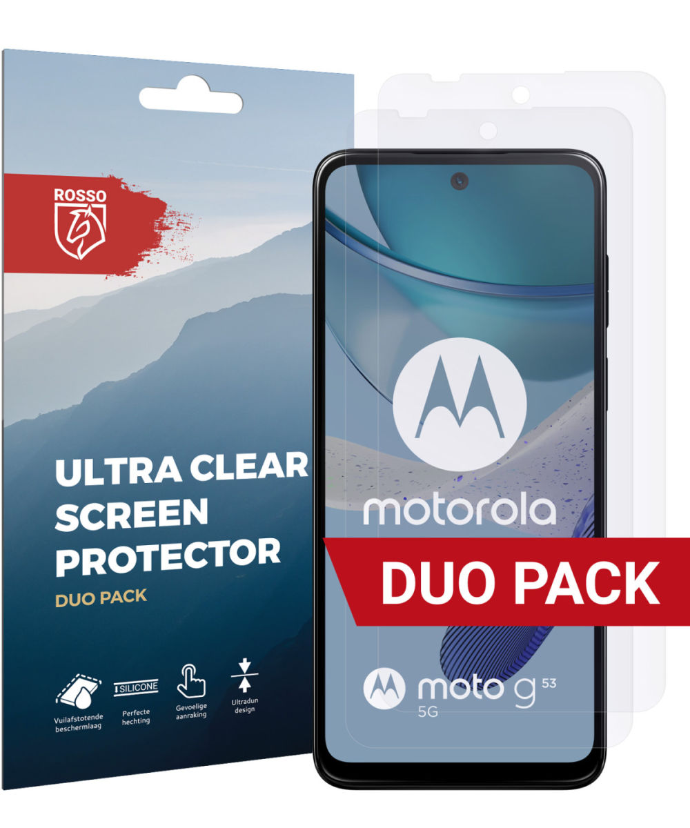 Rosso Motorola Moto G53 Screen Protector Ultra Clear Duo Pack afbeelding 1