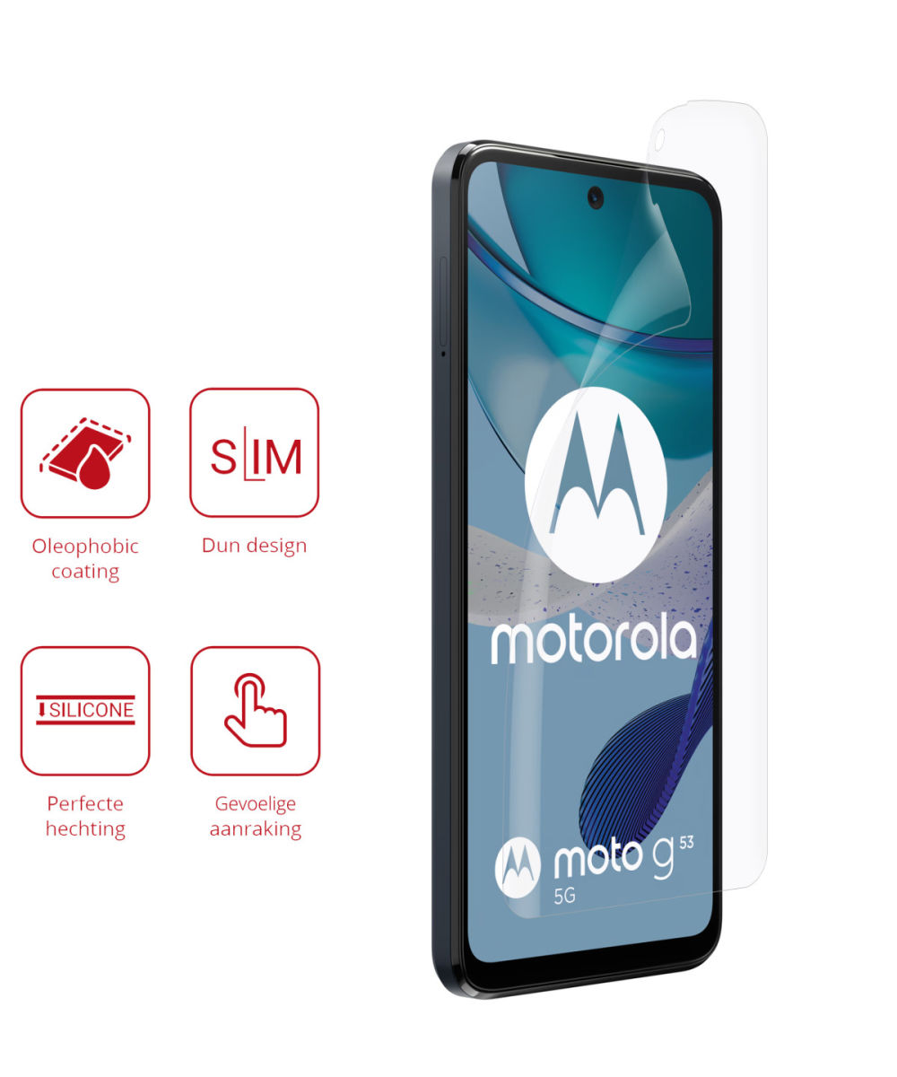 Rosso Motorola Moto G53 Screen Protector Ultra Clear Duo Pack afbeelding 2