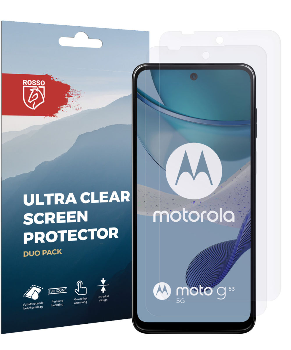 Rosso Motorola Moto G53 Screen Protector Ultra Clear Duo Pack afbeelding 6
