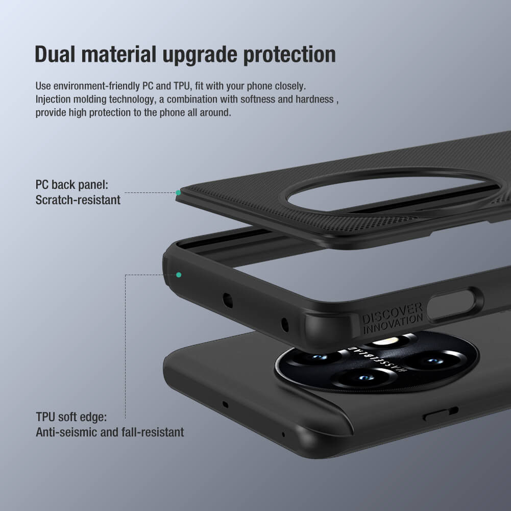 Nillkin Super Frosted Shield OnePlus 11 Hoesje Back Cover Groen afbeelding 4