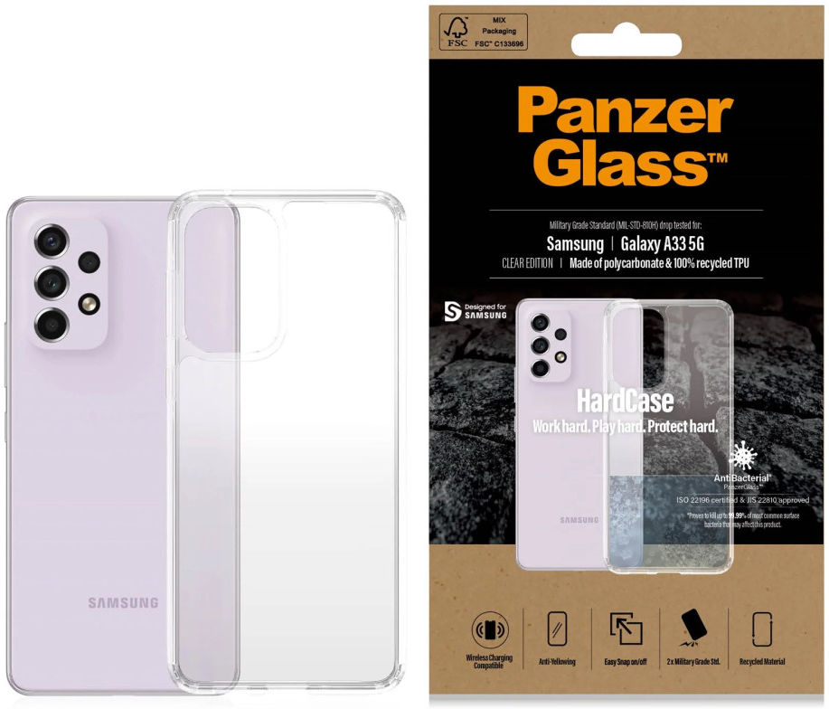 PanzerGlass HardCase Samsung Galaxy A33 Hoesje Back Cover Transparant afbeelding 1