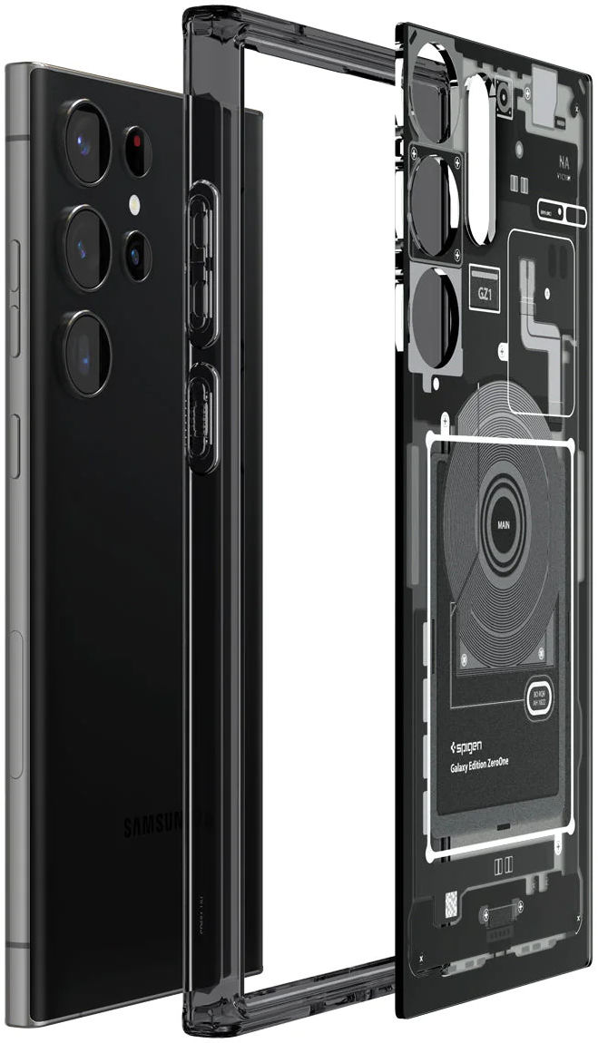 Spigen Ultra Hybrid Zero One Samsung Galaxy S23 Ultra Hoesje Grijs afbeelding 11