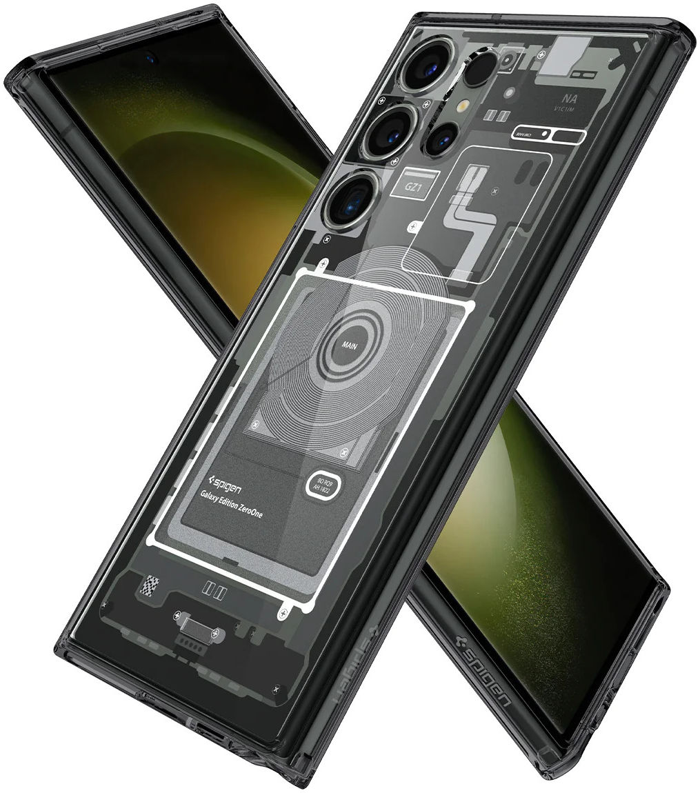Spigen Ultra Hybrid Zero One Samsung Galaxy S23 Ultra Hoesje Grijs afbeelding 12