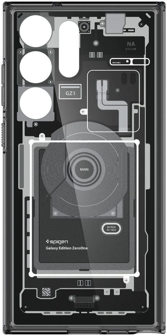 Spigen Ultra Hybrid Zero One Samsung Galaxy S23 Ultra Hoesje Grijs afbeelding 13