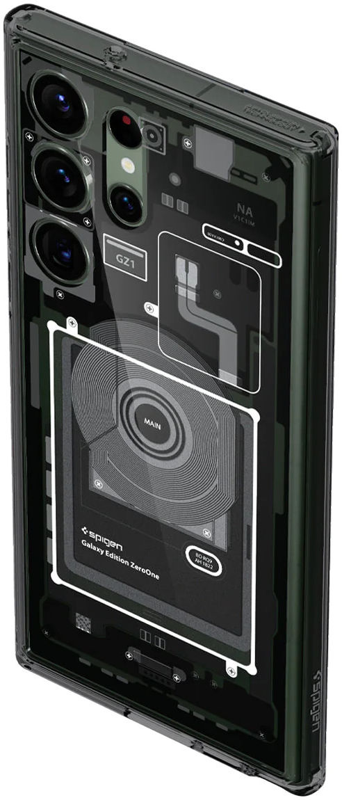 Spigen Ultra Hybrid Zero One Samsung Galaxy S23 Ultra Hoesje Grijs afbeelding 14
