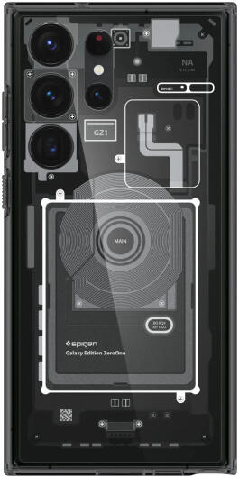 Spigen Ultra Hybrid Zero One Samsung Galaxy S23 Ultra Hoesje Grijs afbeelding 3