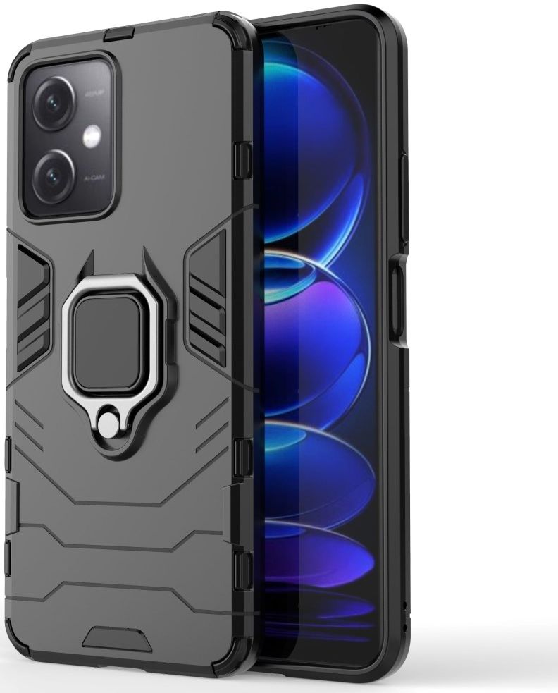 Xiaomi Redmi Note 12 5G / Poco X5 Hoesje Magnetische Kickstand Zwart afbeelding 1