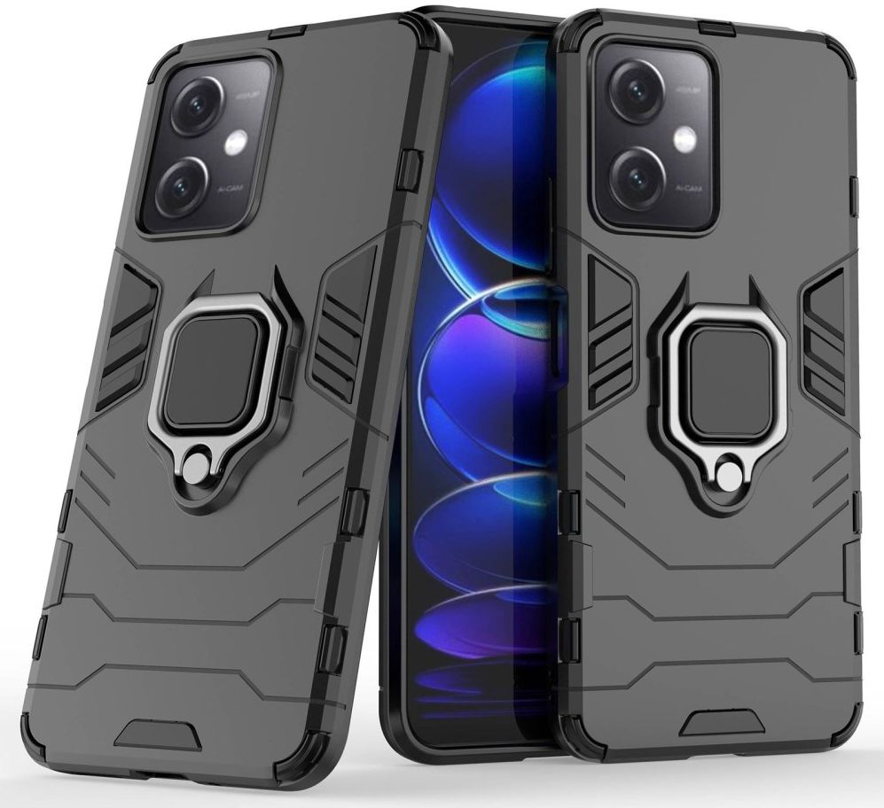 Xiaomi Redmi Note 12 5G / Poco X5 Hoesje Magnetische Kickstand Zwart afbeelding 5