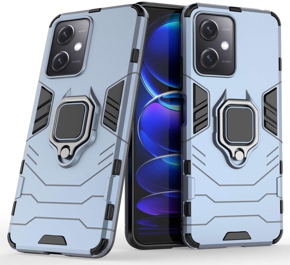 Xiaomi Redmi Note 12 5G / Poco X5 Hoesje Magnetische Kickstand Blauw afbeelding 5