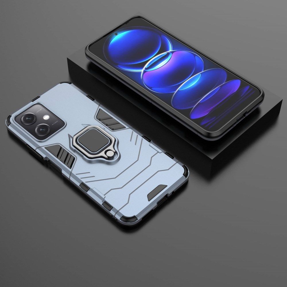 Xiaomi Redmi Note 12 5G / Poco X5 Hoesje Magnetische Kickstand Blauw afbeelding 7