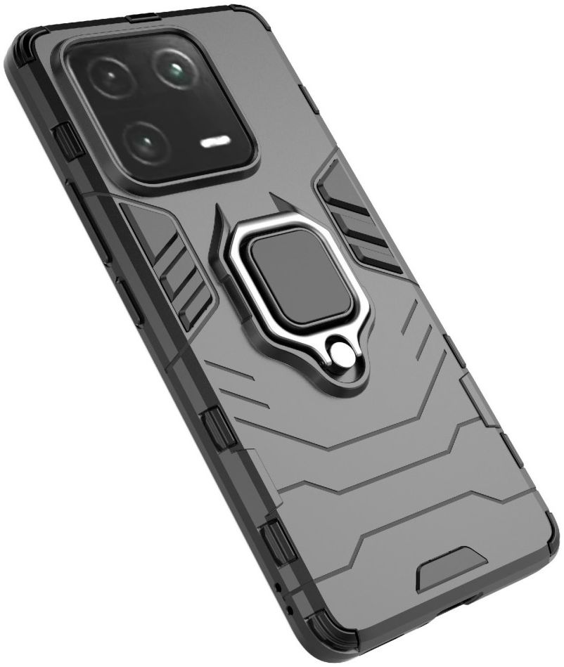 Xiaomi 13 Pro Hoesje met Magnetische Kickstand Ring Zwart afbeelding 4